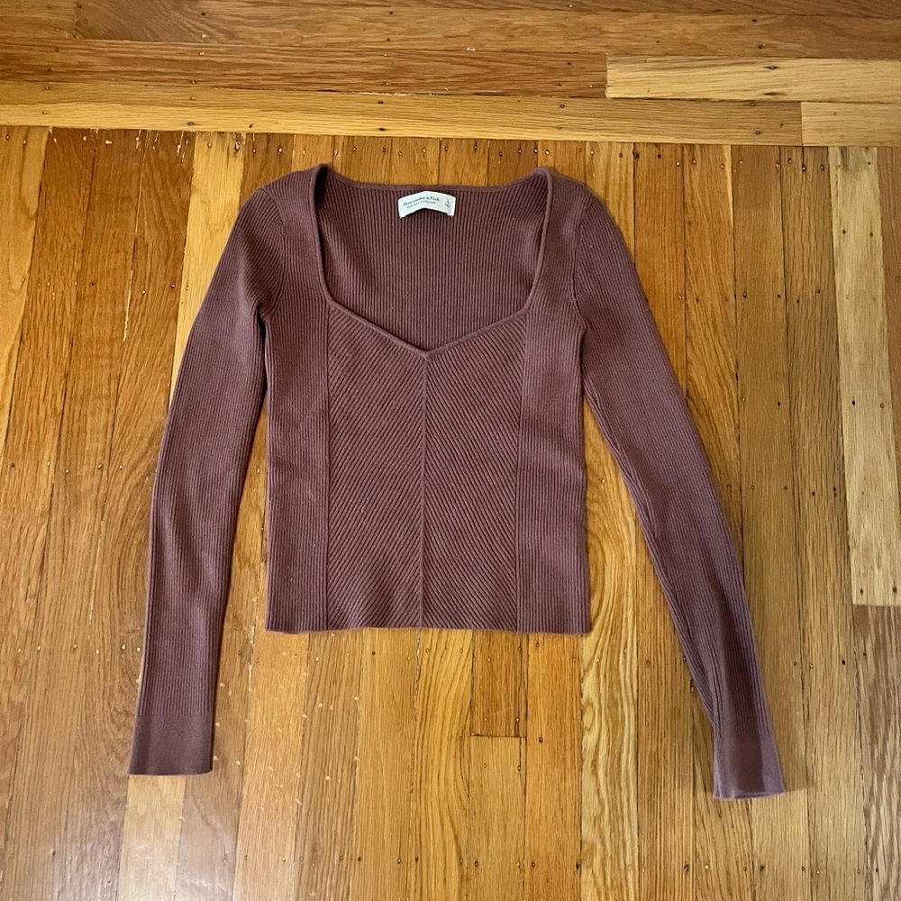 Abercrombie & Fitch LuxeLoft Date Night Sweater Brown